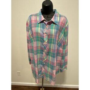 Talberts Plus Petite Womens Size 2X Blouse Long Sleeve